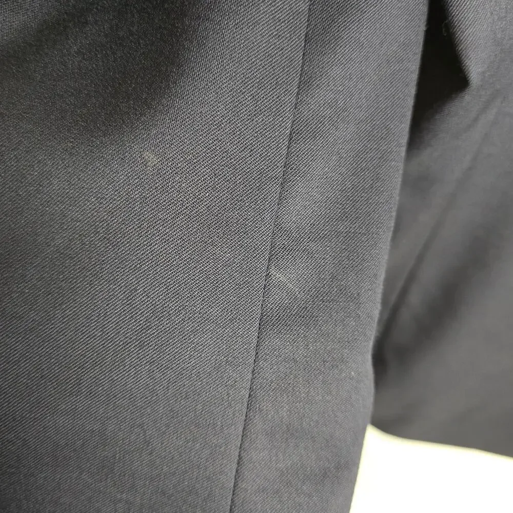 Joseph & Feiss Mens 44S 100% Worsted Wool Blazer Suit Jacket Navy Blue Preppy